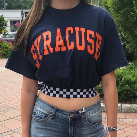 Syracuse Banded Cropped T-Shirt College Tailgate - Picture 3 of 3